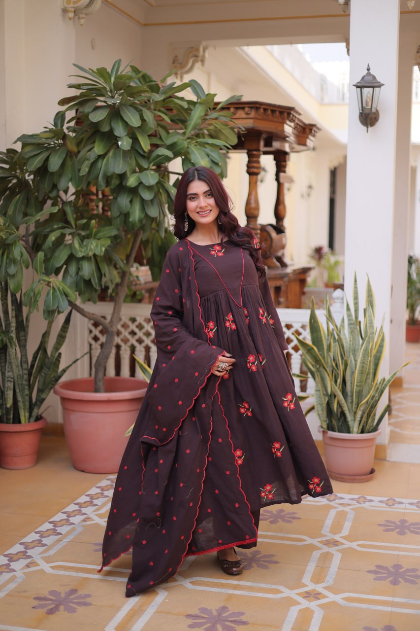 Premium Ready-to-Wear Kurti Set with Pant and Embroidered Dupatta – Comfortable Cotton Ensemble