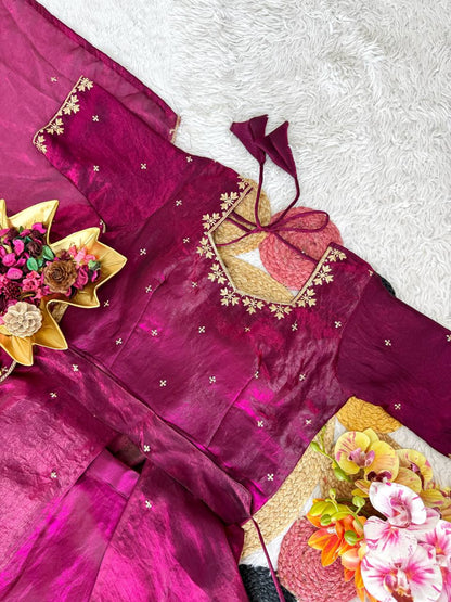 RangBhoomi Heavy Space Silk Double-Frill Lehenga Choli Set — Sequined Embroidery, Ready-to-Ship Rakshabandhan Special