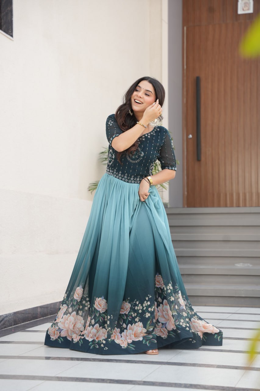 Exquisite Floral Gown