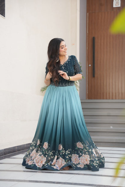 Exquisite Floral Gown
