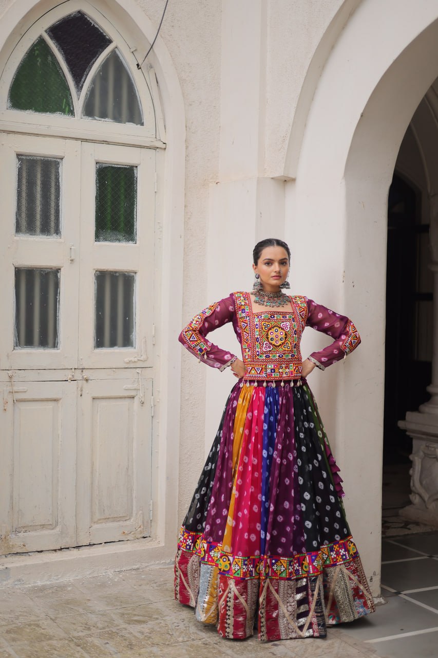 RangBhoomi Navratri Lehenga Choli - Georgette Printed Festive Set