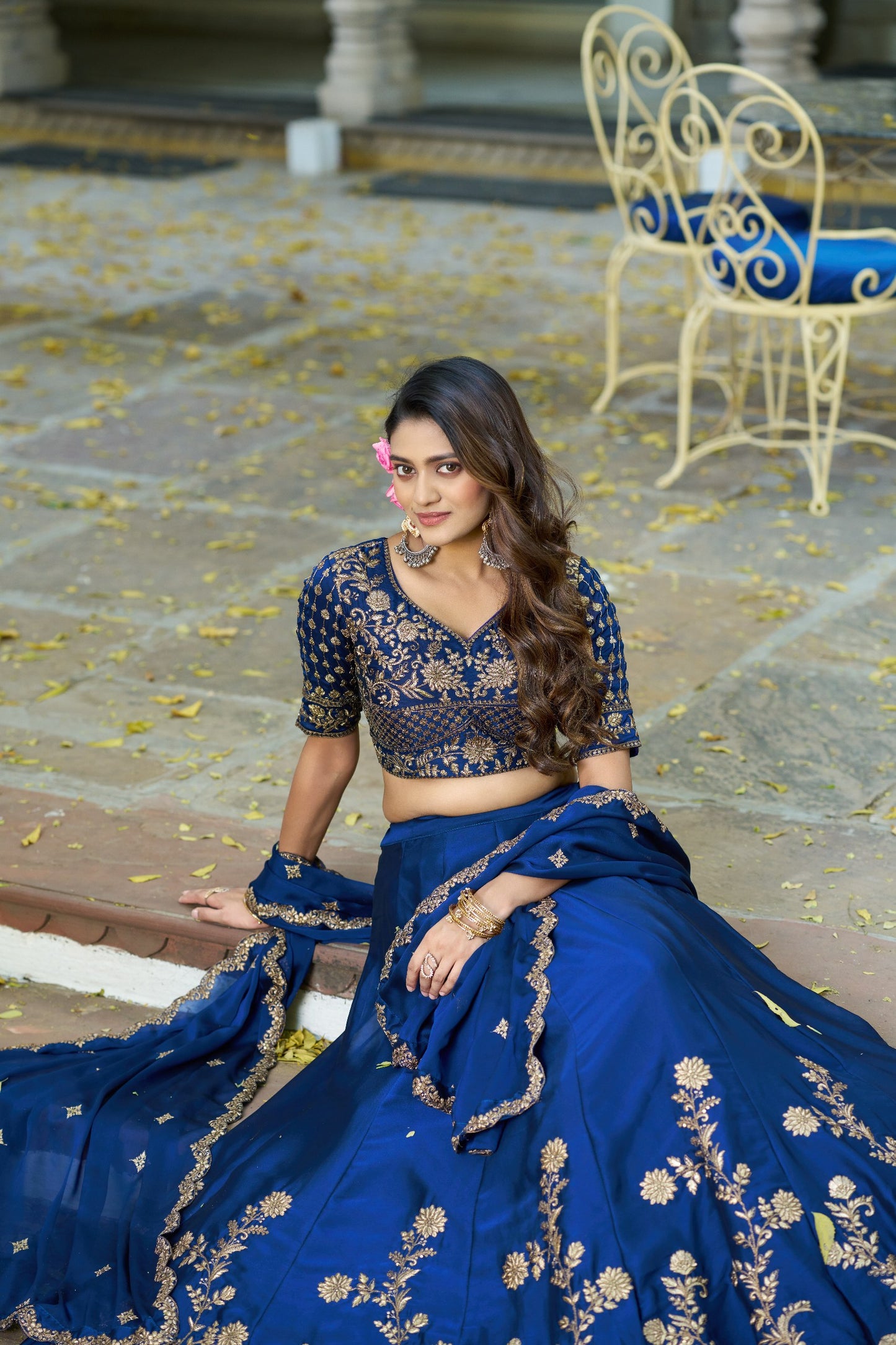 RangBhoomi Elegant Festive Lehenga Set with Rangoli Silk, Sequins, and Thread Embroidery