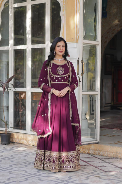 Indian Wedding Gown with Dupatta - Party Wear 2025