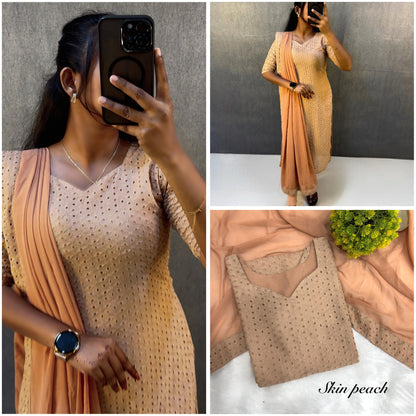 Premium Hakoba Cotton Kurti with Dupatta – 6 Vibrant Colors
