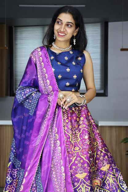 RangBhoomi Exclusive Printed Lehenga Collection – Vibrant Floral and Geometric Ethnic Wear