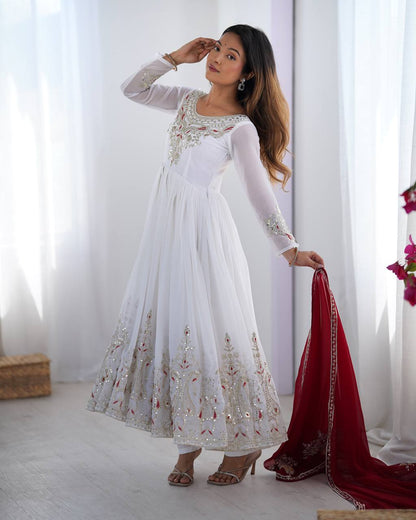 Stun at Every Celebration in This Embroidered Party Gown Set