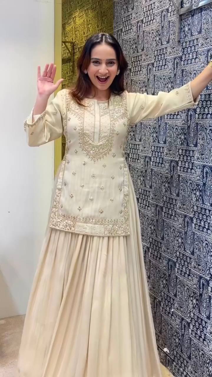 RangBhoomi Designer Party Wear Lehenga Set — Heavy Chinon Silk Embroidery & Sequin Work