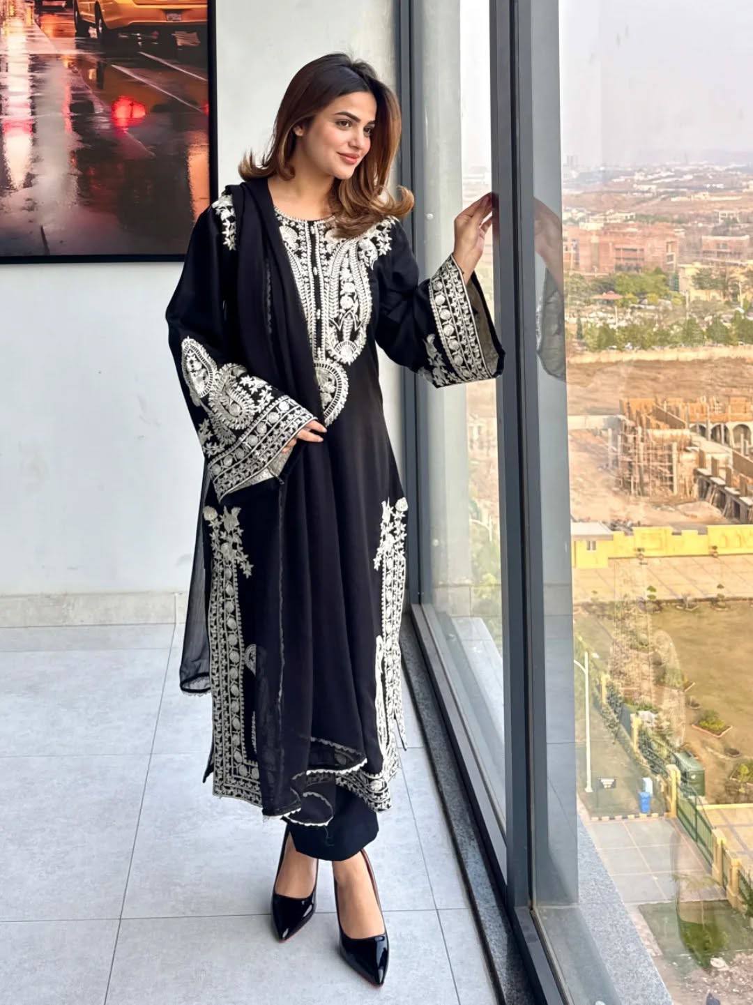Elegant Designer Party Wear Set with Pure Soft Nylon Organza Silk Top, Palazzo Pants & Dupatta