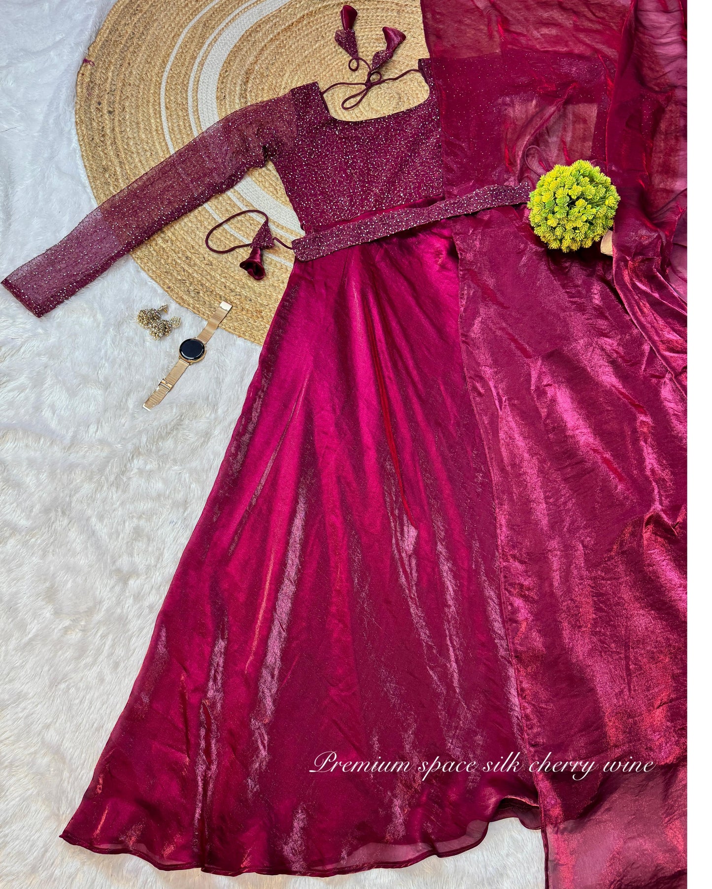 Exclusive Party Wear Draping Style Gown Outfit