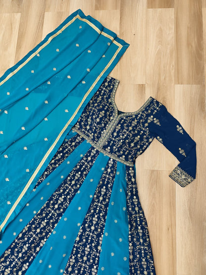 Designer Gown-Dupatta Collection | Zari & Sequin Embroidery