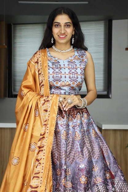 RangBhoomi Exclusive Printed Lehenga Collection – Vibrant Floral and Geometric Ethnic Wear