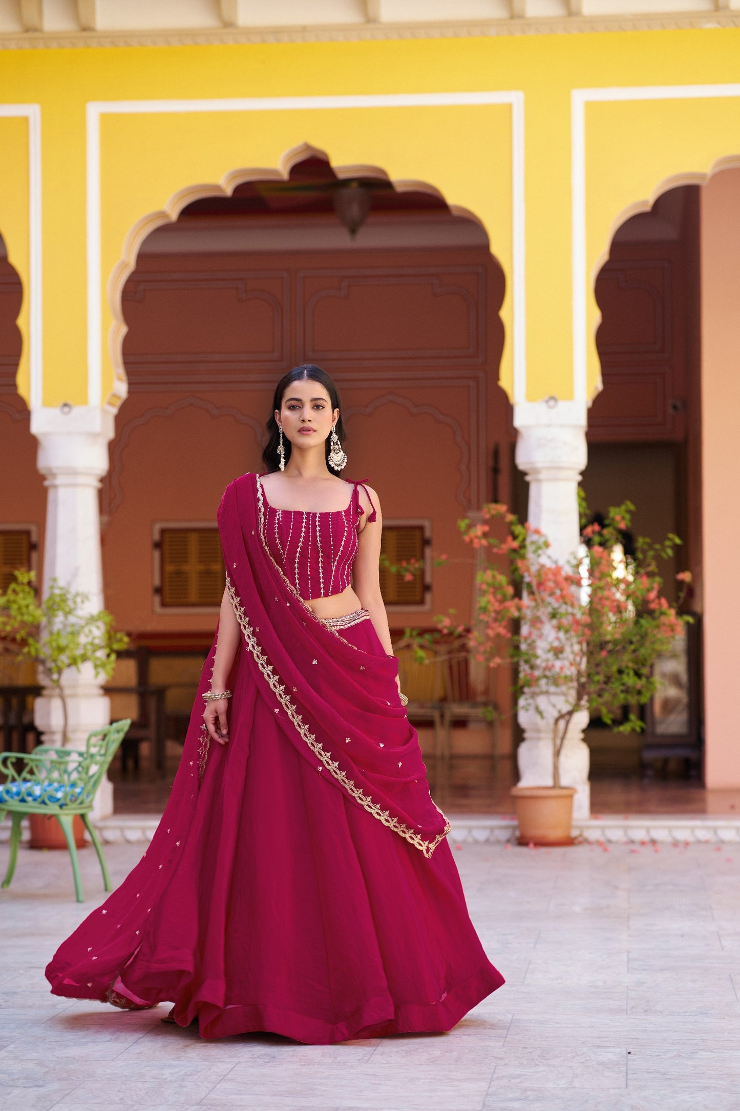 Elegant Timeless Festive Lehenga Set with Sequins and Thread Embroidery