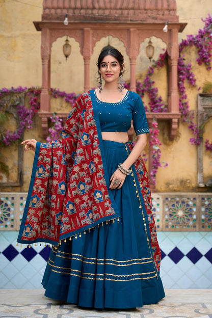 Elegant Fully Stitched Designer Lehenga Choli Set with Exquisitely Embroidered Dupatta and Matching Purse