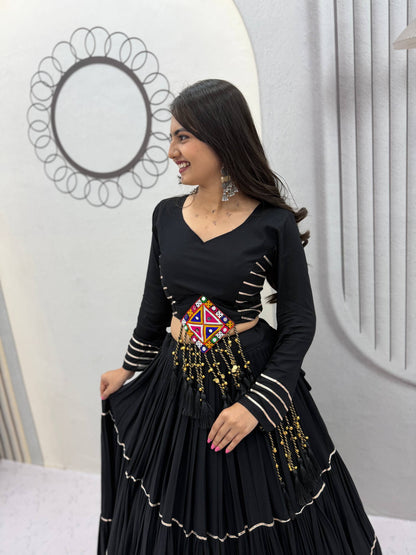 RangBhoomi Navratri Special Cotton Lehenga Choli — Big Flair 9+ Meter, Fully Stitched