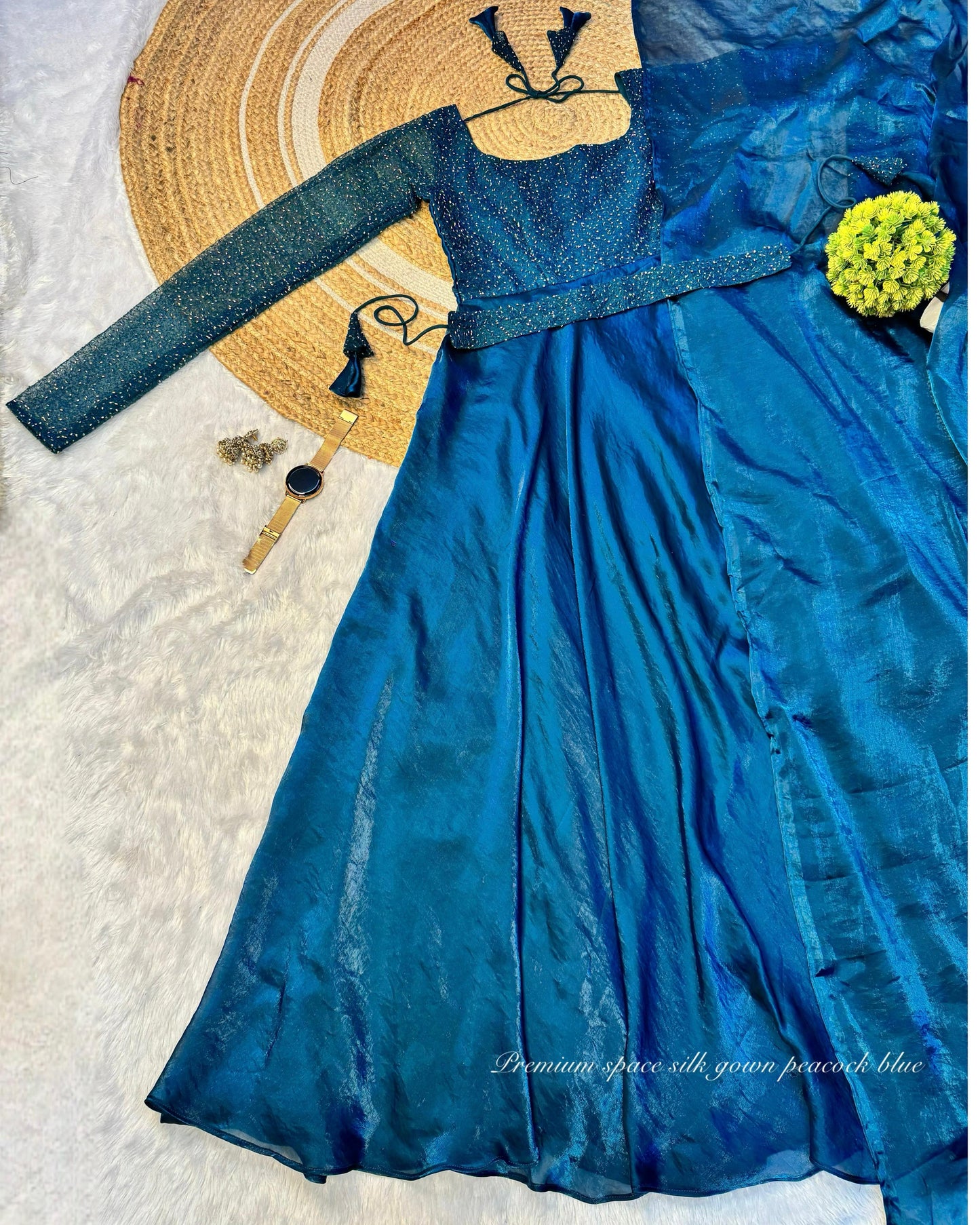 Exclusive Party Wear Draping Style Gown Outfit