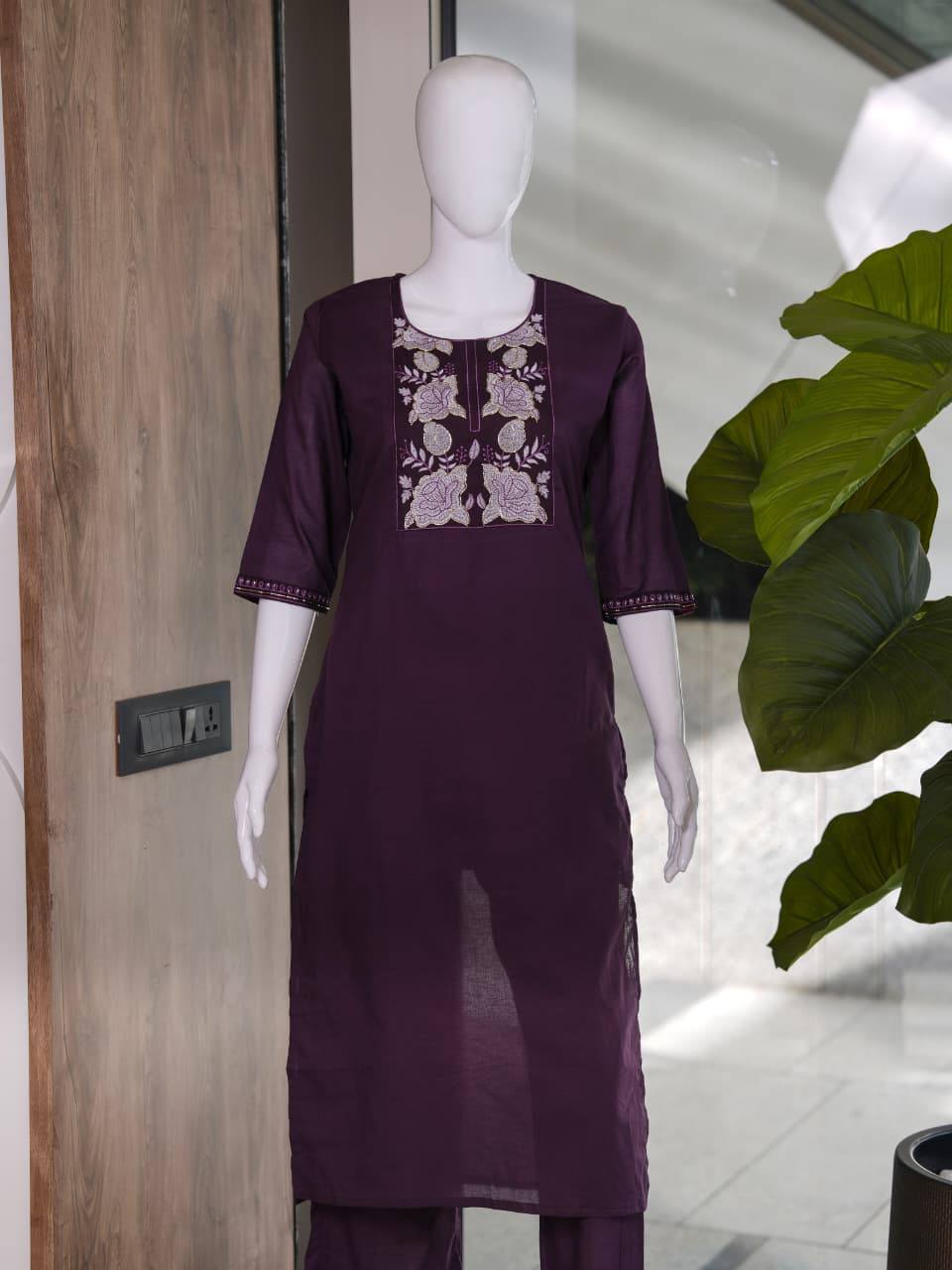RangBhoomi Premium Cotton 60-60 Kurti & Plazo Set — Soft, Everyday Ethnic Wear