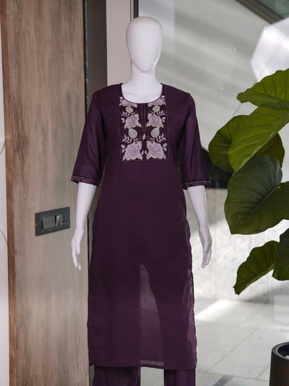 RangBhoomi Premium Cotton 60-60 Kurti & Plazo Set — Soft, Everyday Ethnic Wear