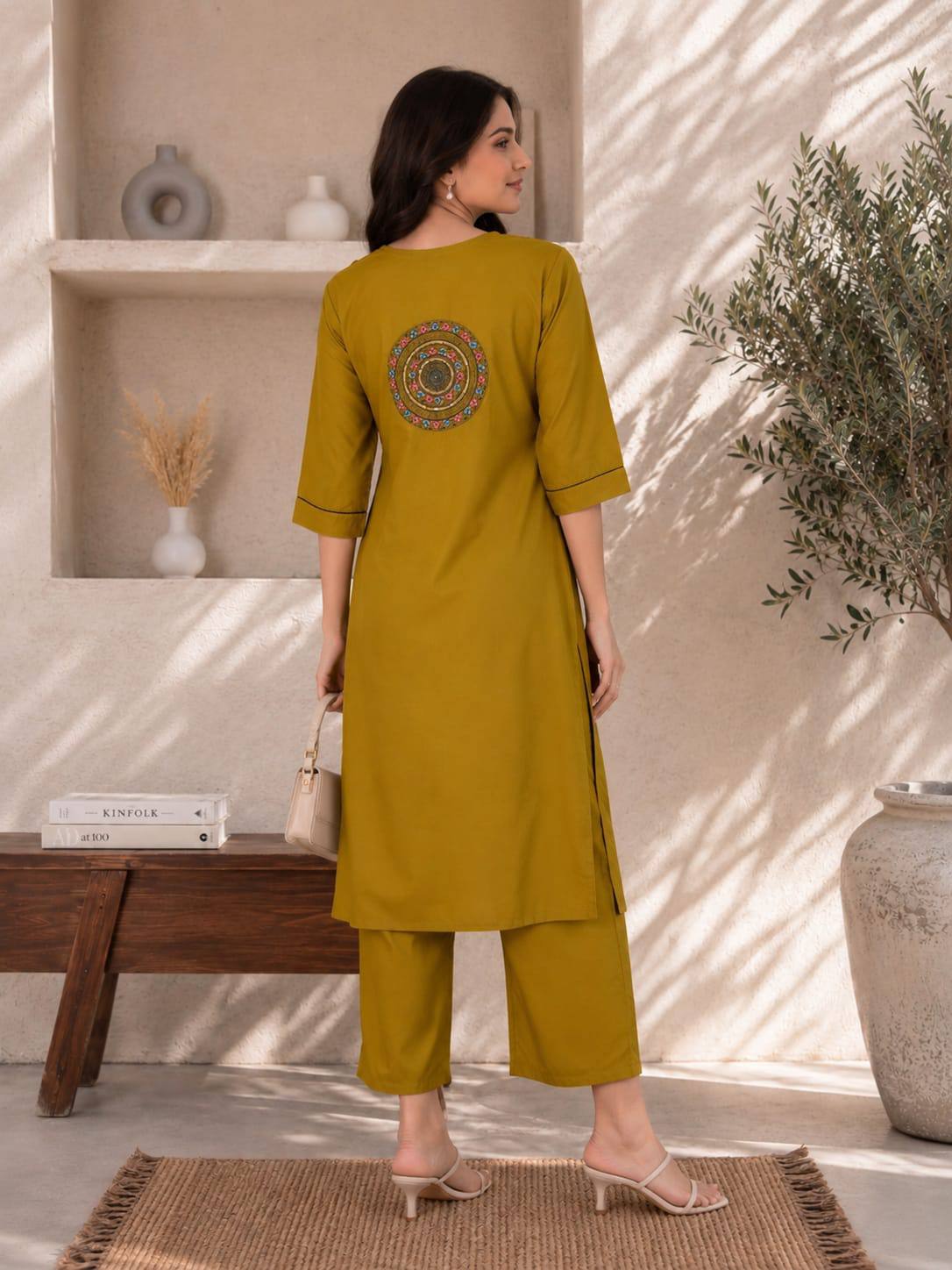 RangBhoomi Premium Reyon Kurti with Plazo Set - Comfortable Daily & Office Wear