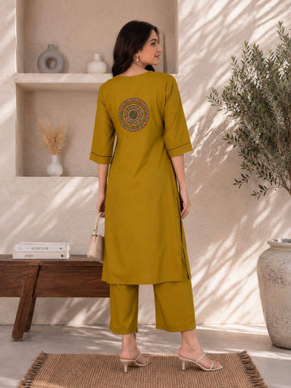 RangBhoomi Premium Reyon Kurti with Plazo Set - Comfortable Daily & Office Wear
