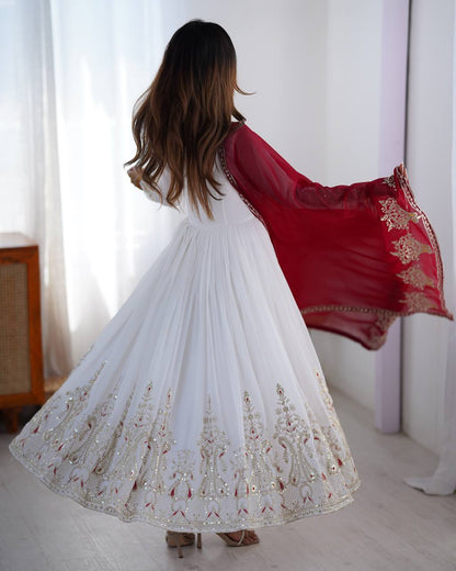 Stun at Every Celebration in This Embroidered Party Gown Set