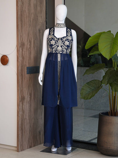 Designer Indo-Western Special Collection by RangBhoomi - Elegant Festive Palazzo Set