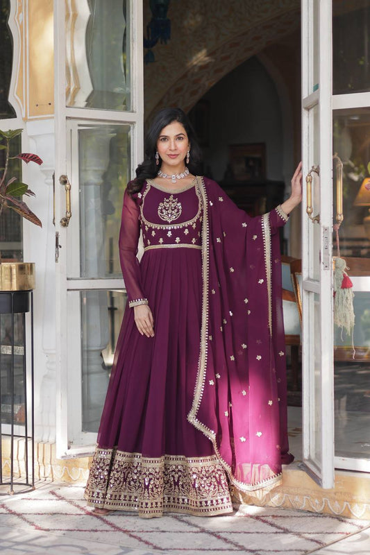 Indian Wedding Gown with Dupatta - Party Wear 2025
