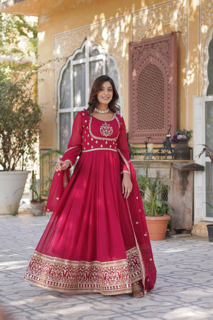 Indian Wedding Gown with Dupatta - Party Wear 2025