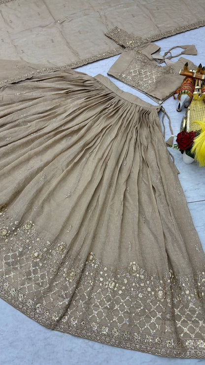 RangBhoomi Real Modeling Wedding Lehenga Choli with Heavy Embroidery and Pure Crunchy Fabric