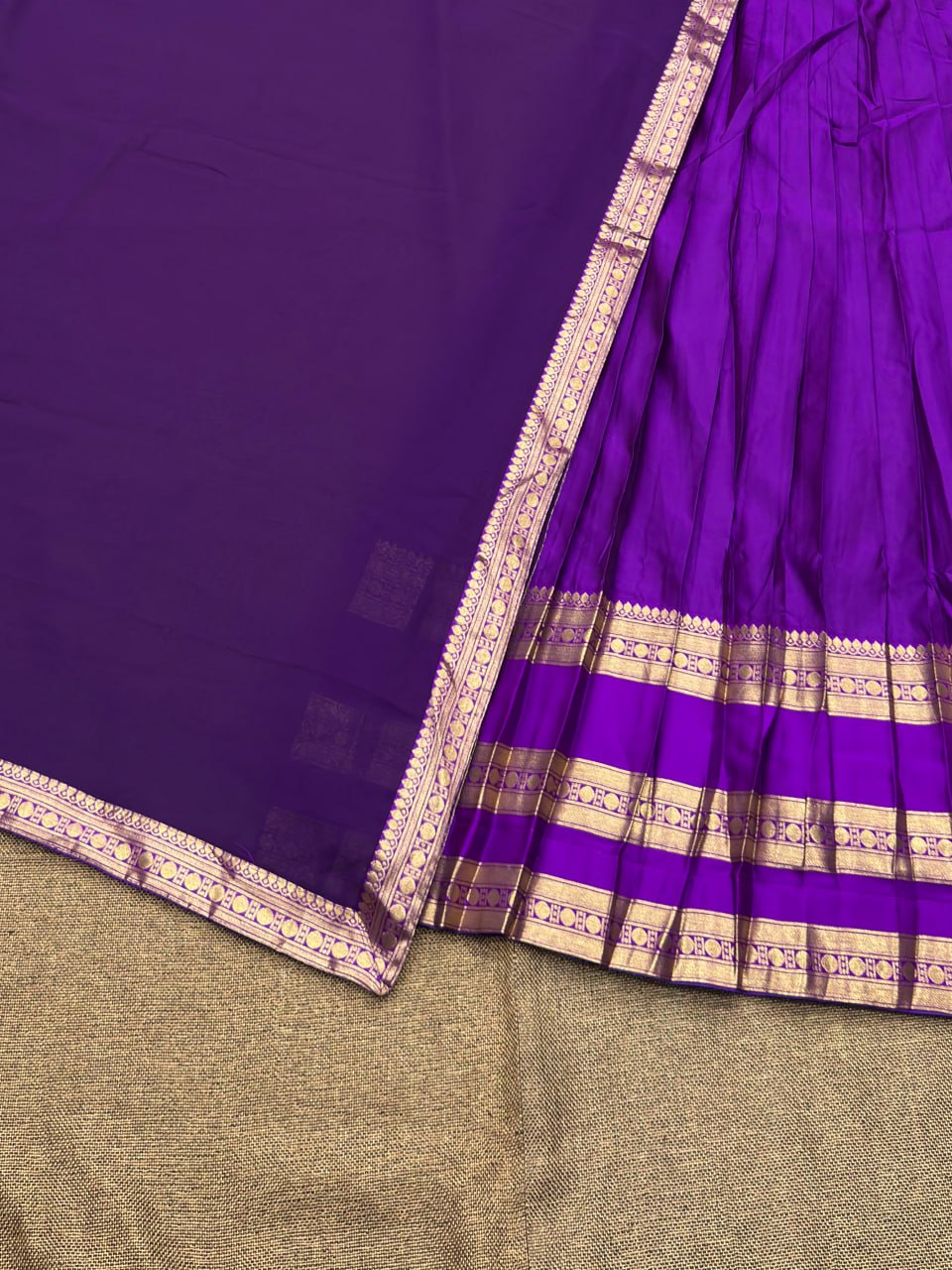 RangBhoomi Elegant Kanjivaram Silk Lehenga Set with Georgette Dupatta and Zari Weaving