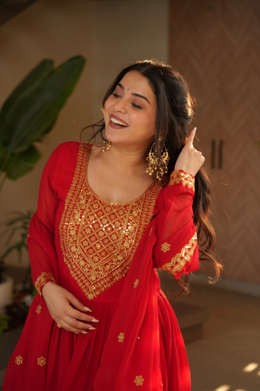 Elegant Designer Gown for Indian Celebrations