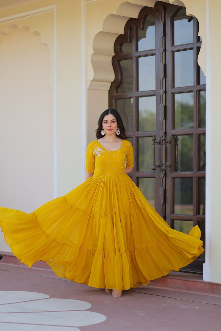 Elegant Readymade Gown - Designer Collection