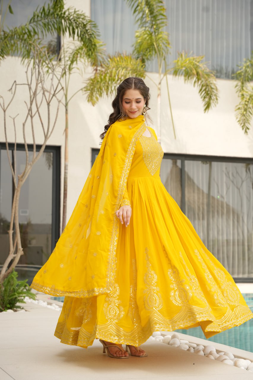 Elegant Designer Gown for Indian Celebrations