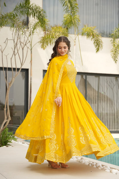 Elegant Designer Gown for Indian Celebrations
