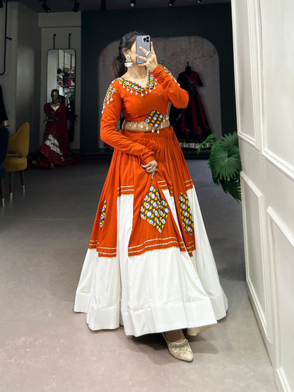RangBhoomi Navratri Collection 2026 - Rayon Lehenga with Gamthi Patch & Gota Patti
