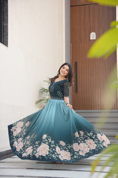 Exquisite Floral Gown
