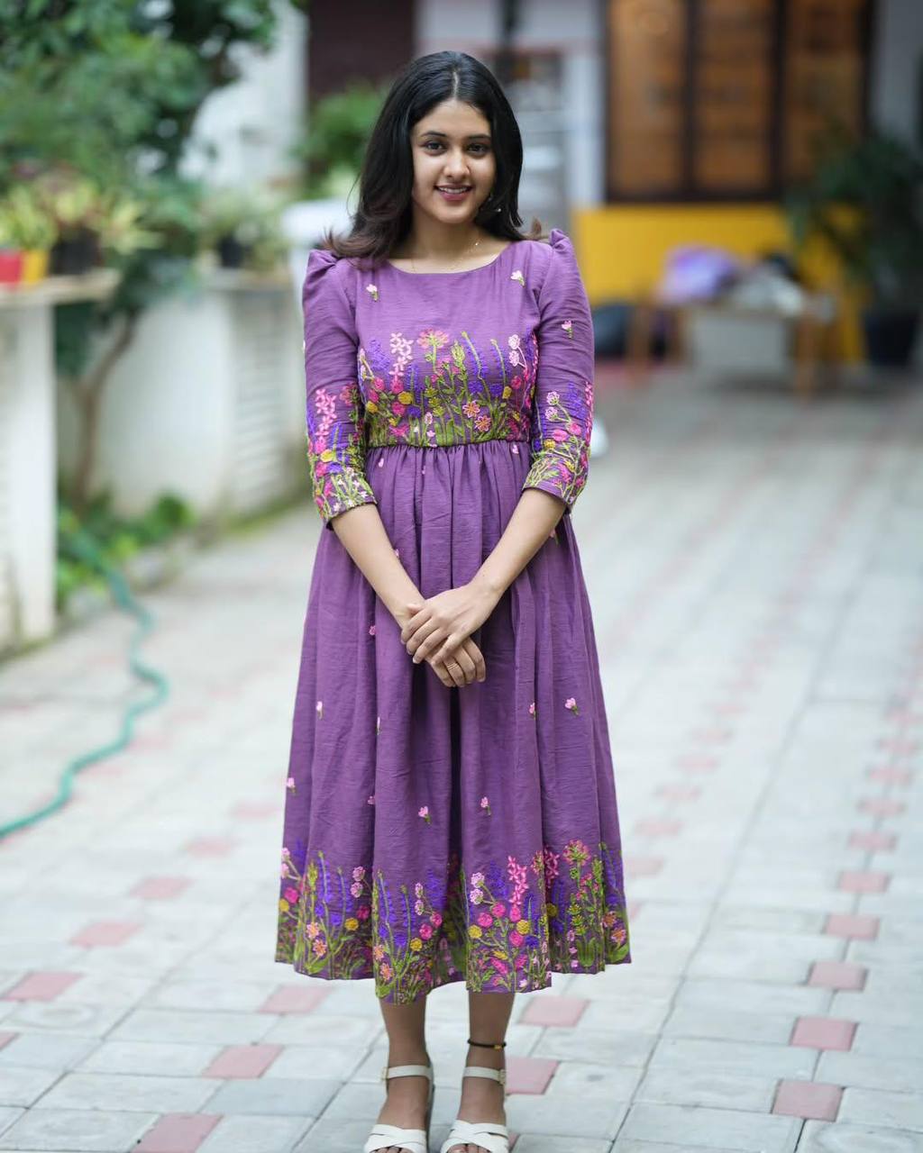 Embroidered Purple