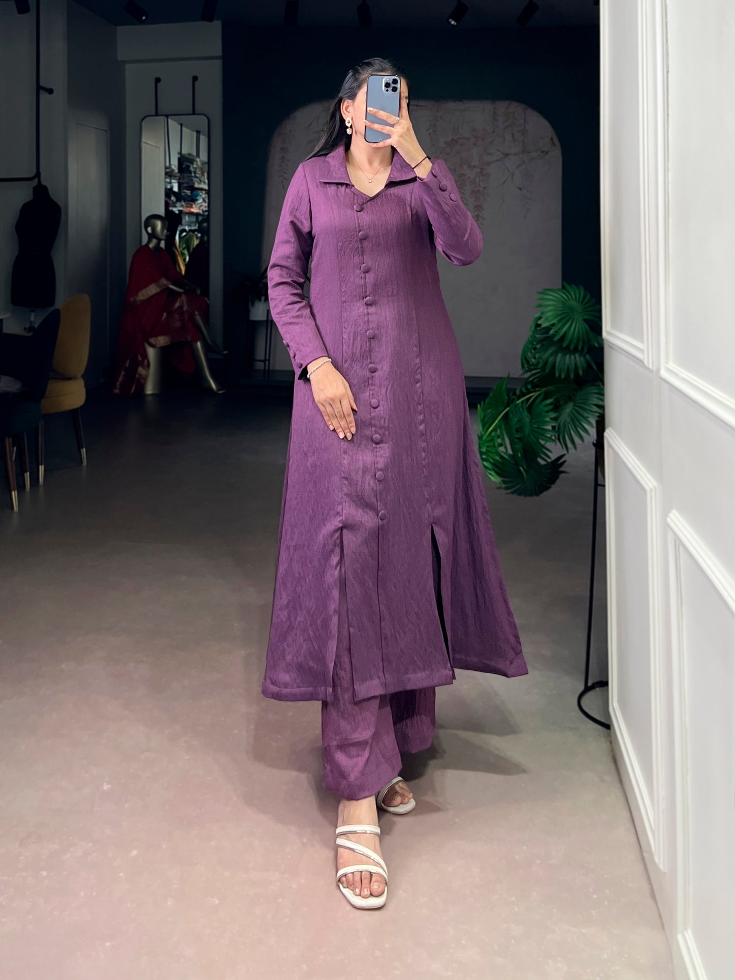Velora Straight Cut Premium Two-Piece Set in Soft N.V Herry Fabric