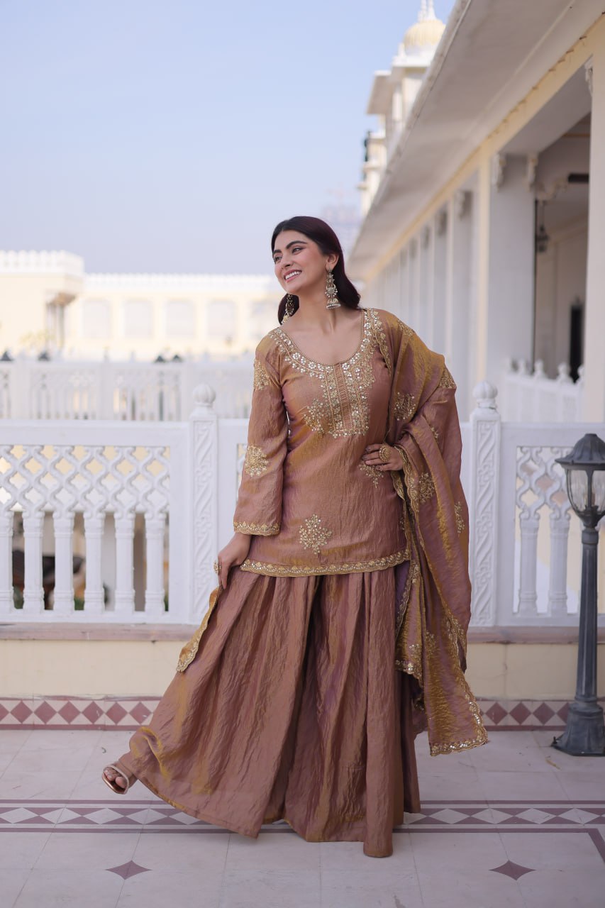 RangBhoomi Premium Designer Ready-to-Wear Top, Sharara, and Dupatta Collection 2026