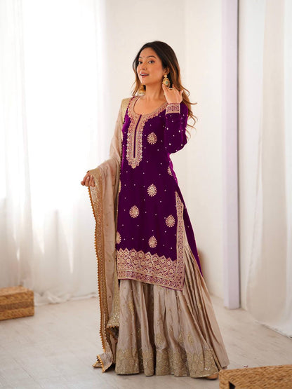 Introducing the New RangBhoomi SP Series: Elegant Chinon Silk Ensemble with Realistic Modeling