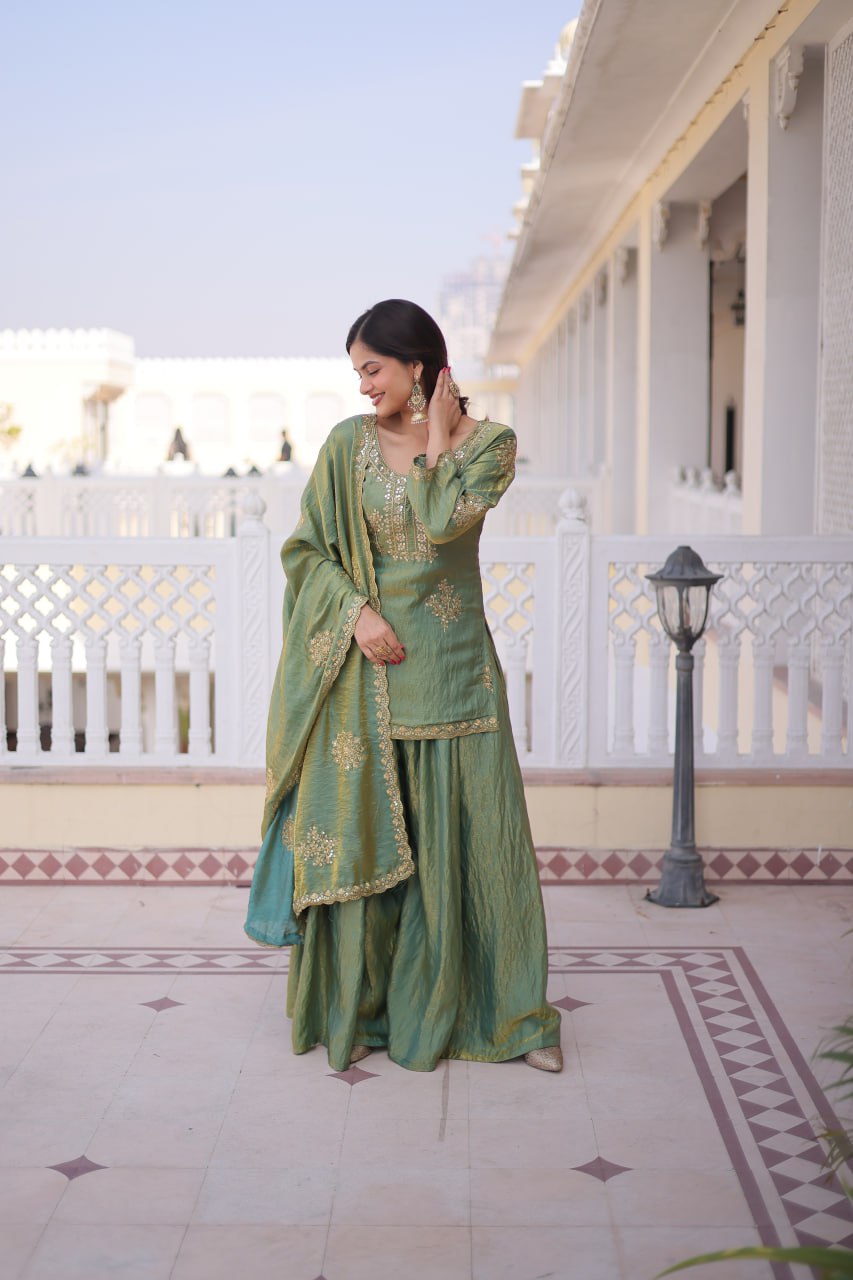 RangBhoomi Premium Designer Ready-to-Wear Top, Sharara, and Dupatta Collection 2026