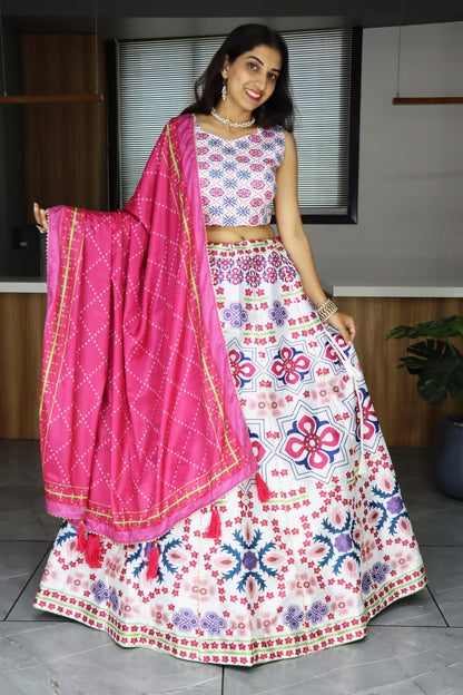 RangBhoomi Exclusive Printed Lehenga Collection – Vibrant Floral and Geometric Ethnic Wear