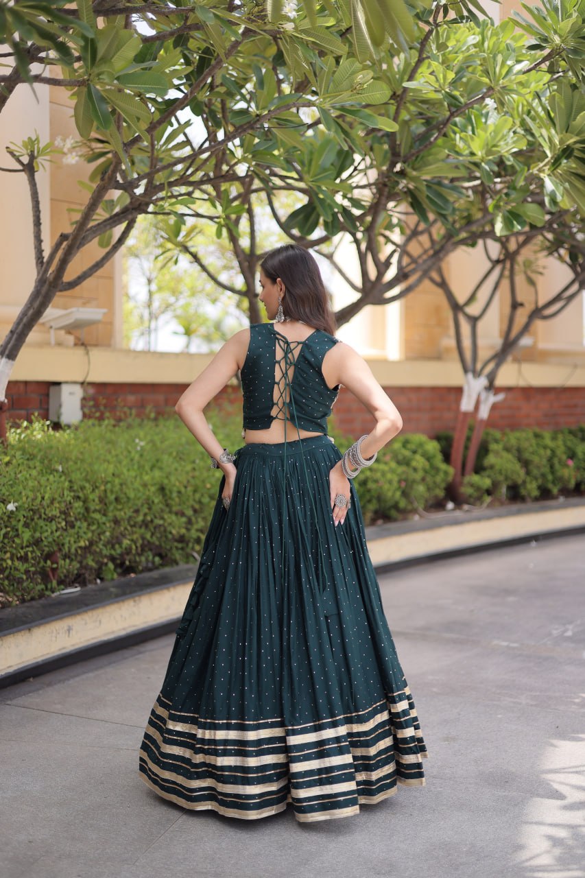 RangBhoomi Navratri Lehenga Choli Collection 2026 — Full-Stitched Mukesh Reyon Set