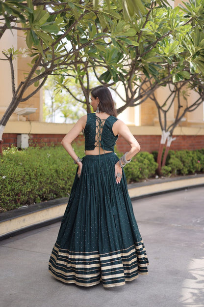 RangBhoomi Navratri Lehenga Choli Collection 2026 — Full-Stitched Mukesh Reyon Set