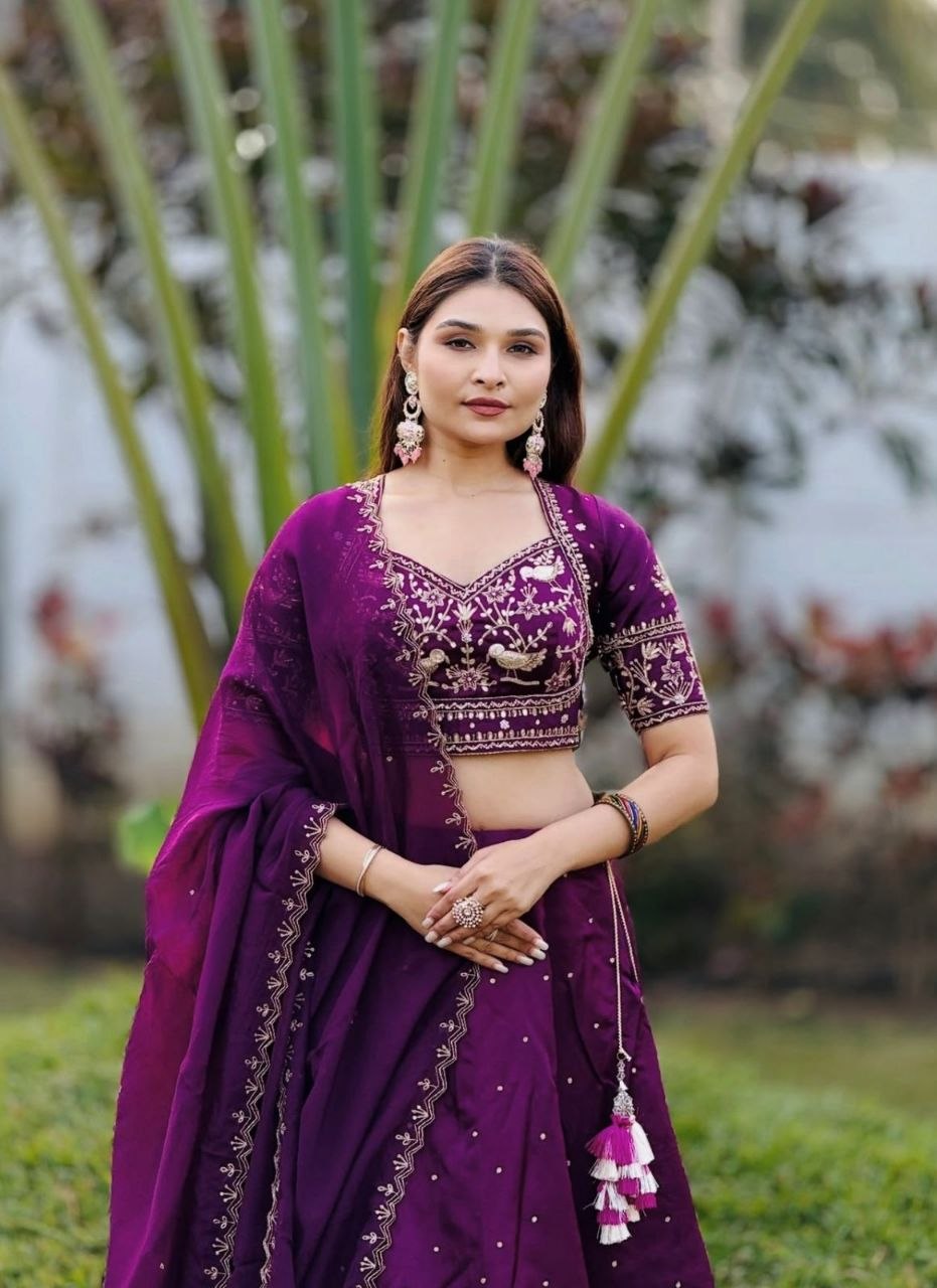 RangBhoomi Exclusive New Festival Lehenga Choli Set with Heavy Embroidery and Sequins