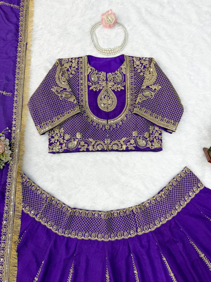 RangBhoomi Heavy Boutique Vichitra Silk Lehenga — Premium Designer Ensemble