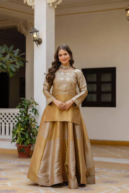 Elegant Banarasi Skirt & Lehenga With Graceful Flair And Timeless Festive