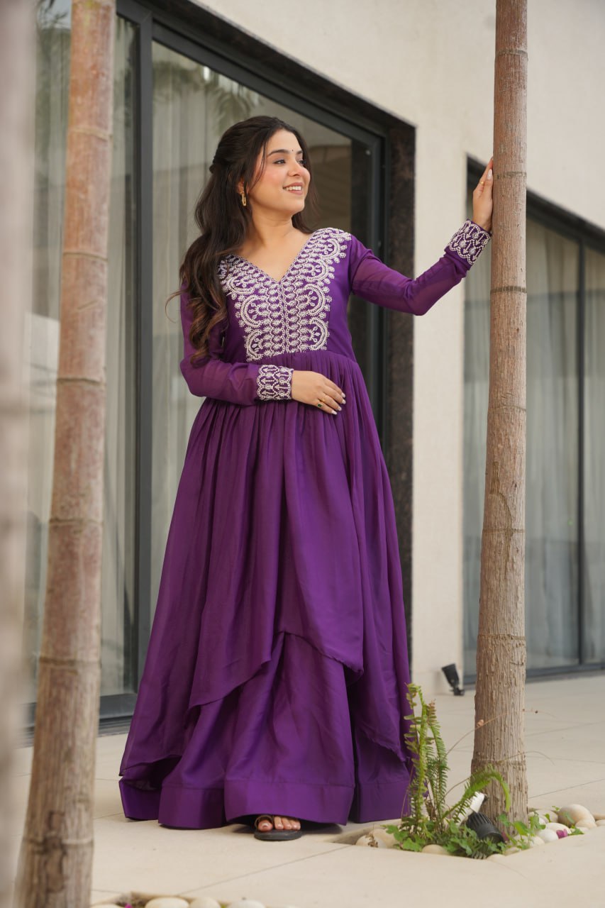 Double Flair Gown - Designer Gown Collection