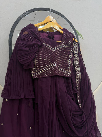 RangBhoomi Rakhi Special Pure Fox Georgette Lehenga Choli with Attached Dupatta