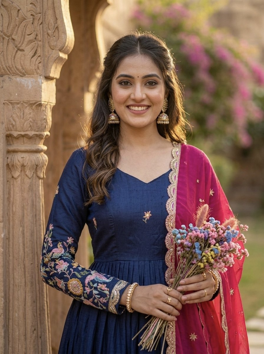 Elegant Fendi Silk Gown with Heavy Sequin and Zari Embroidery, Paired with Matching Dupatta – Collection 2026