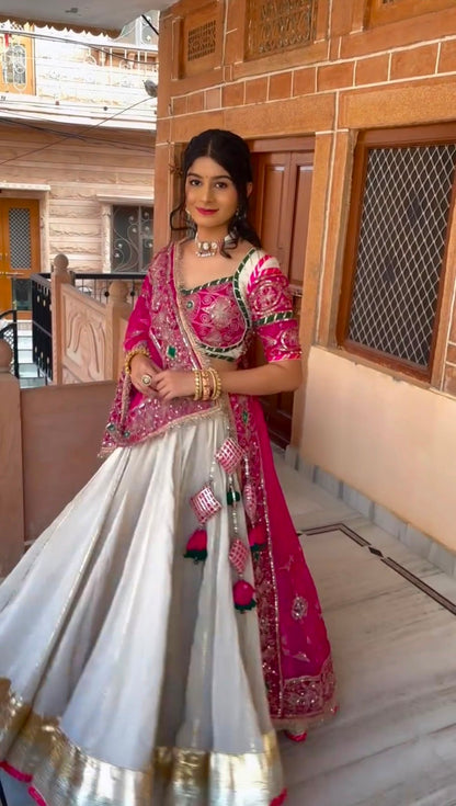 RangBhoomi Elegant Navratri Special Lehenga Choli Set with Heavy Embroidery and Premium Fabrics